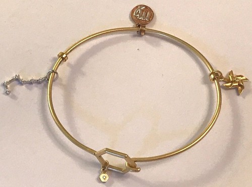 ❤️Origami Owl 🦉CORE Bangle Bracelet ~ 3 Mementos Charms & Spacers ~ BEAUTIFUL❤️ - Picture 6 of 7