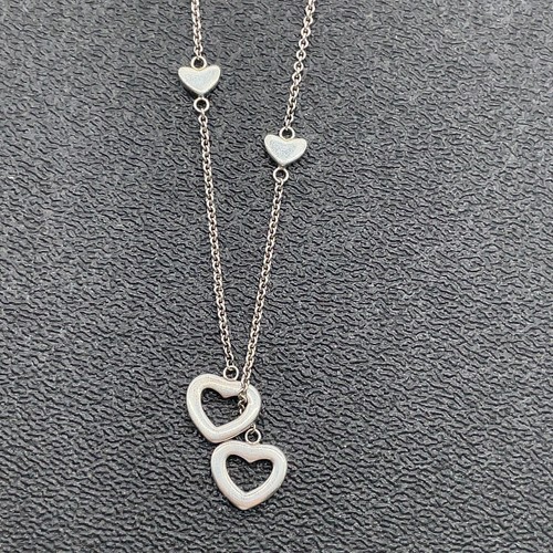 Auth Tiffany & Co. Heart Link Lariat SV 925 Necklace 8.57g W/Box/DBag SK041046 - Picture 7 of 11