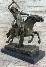 VINTAGE FRANZ BERGMAN VIENNA BRONZE ARAB ORIENTALIST WARRIOR w/ Sword ON A HORSE