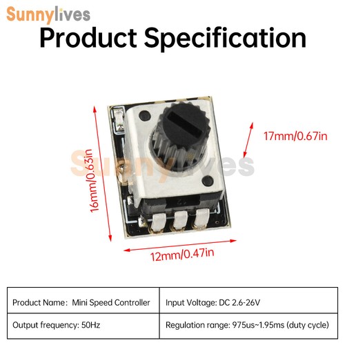 DC2.6-26V Mini ESC Tester Brushless Fan Simple Aeromodelling Motor PWM Governor - Picture 4 of 14
