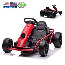 24V Kids Ride on Go Kart 8MPH High Speed Drifting Car 155LBS 2x300W Motor Red