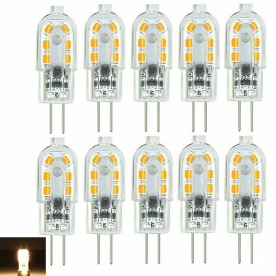 10X G4 LED 2W 12V Warmweiß Lampe Birne Halogenlampe Stiftsockel Leuchtmittel DE^
