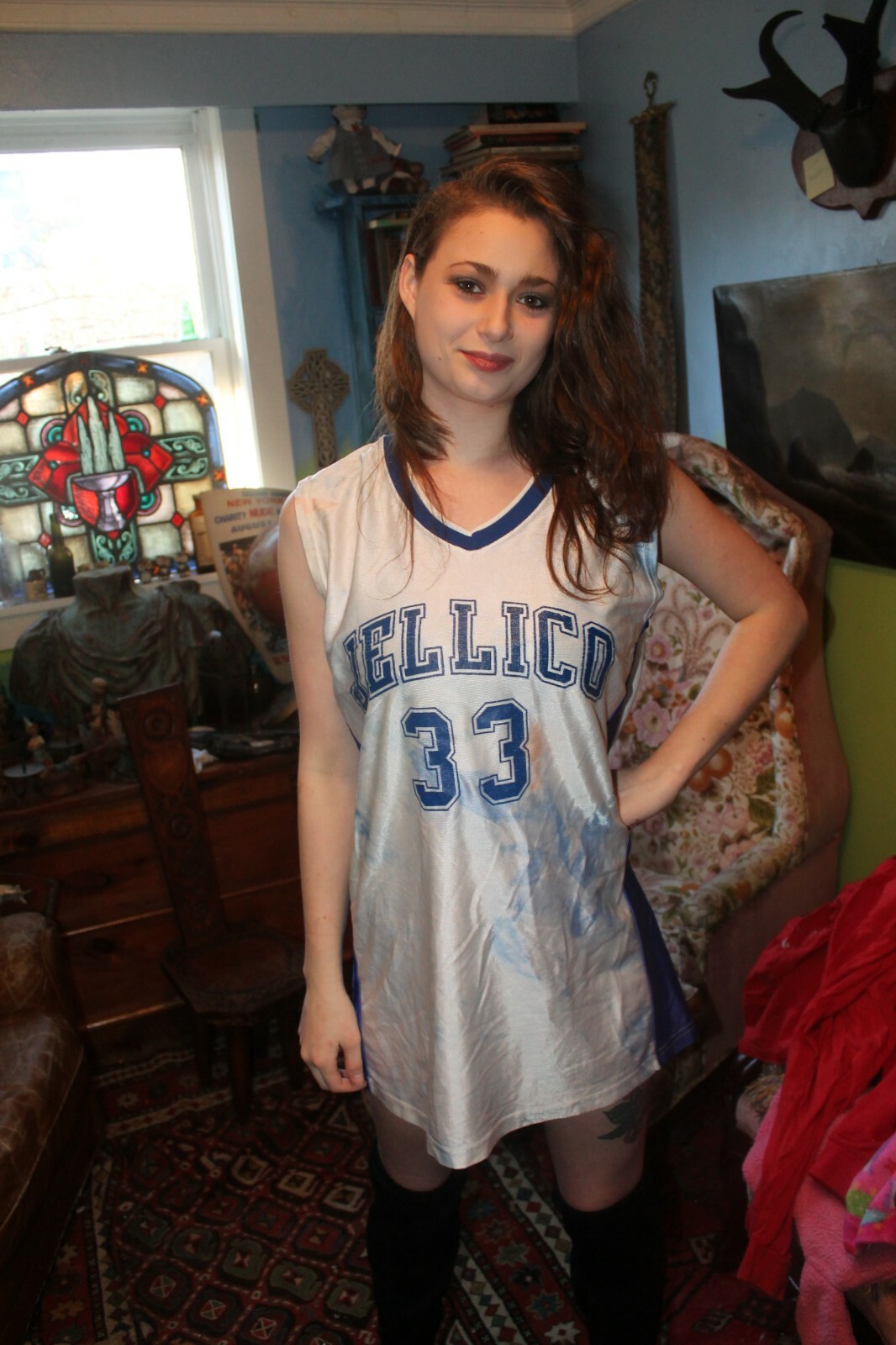 Jellico High School Blue Devils Basketball Jersey 33 L Women's Tennessee eBay