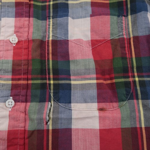 Gitman Bros Shirt Mens Small Red Plaid Short Sleeve Button Down Cotton * - Picture 3 of 15