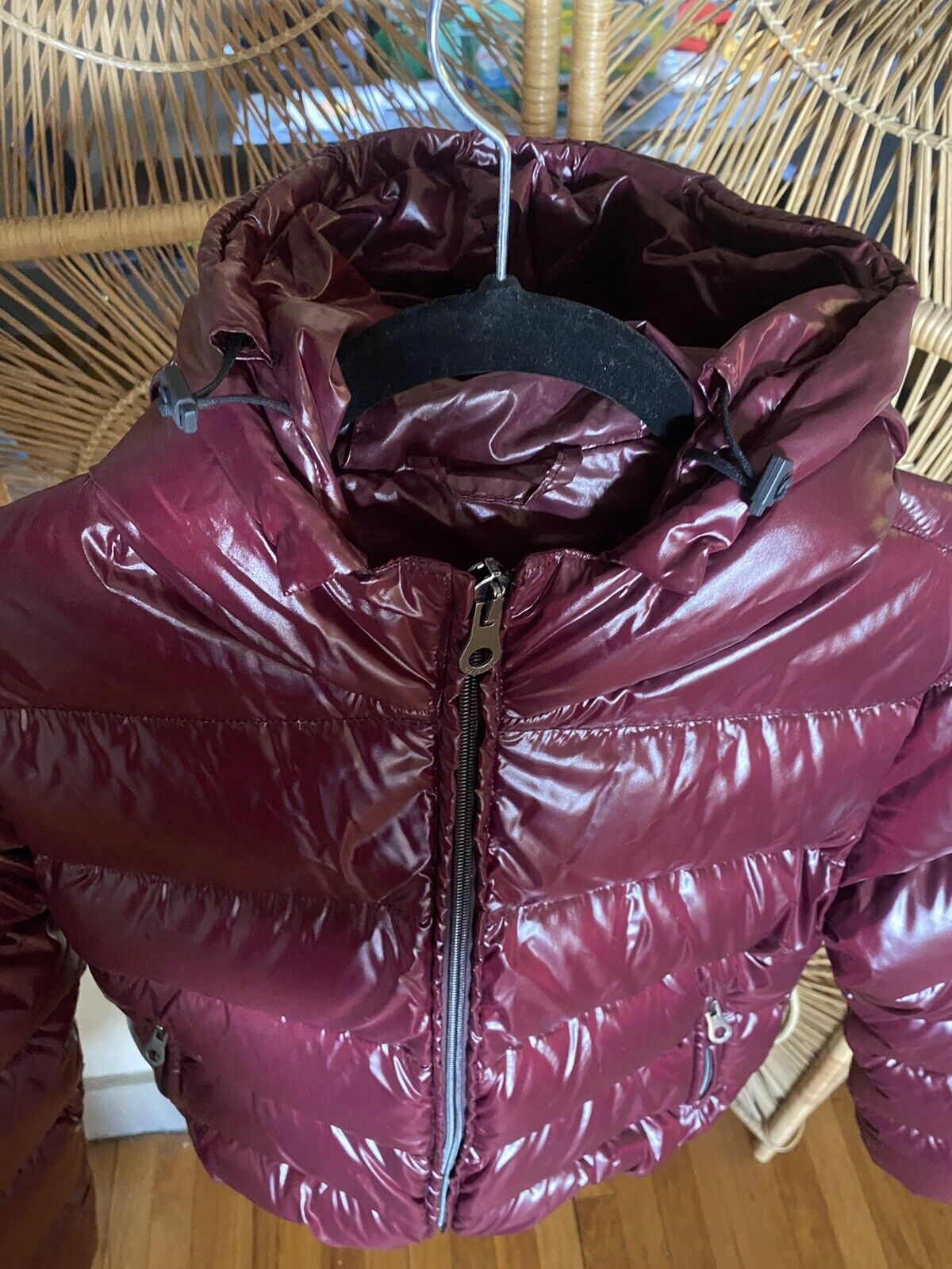 Duvetica Down Puffer Jacket size 46/Large - Burgundy Zip Up | eBay