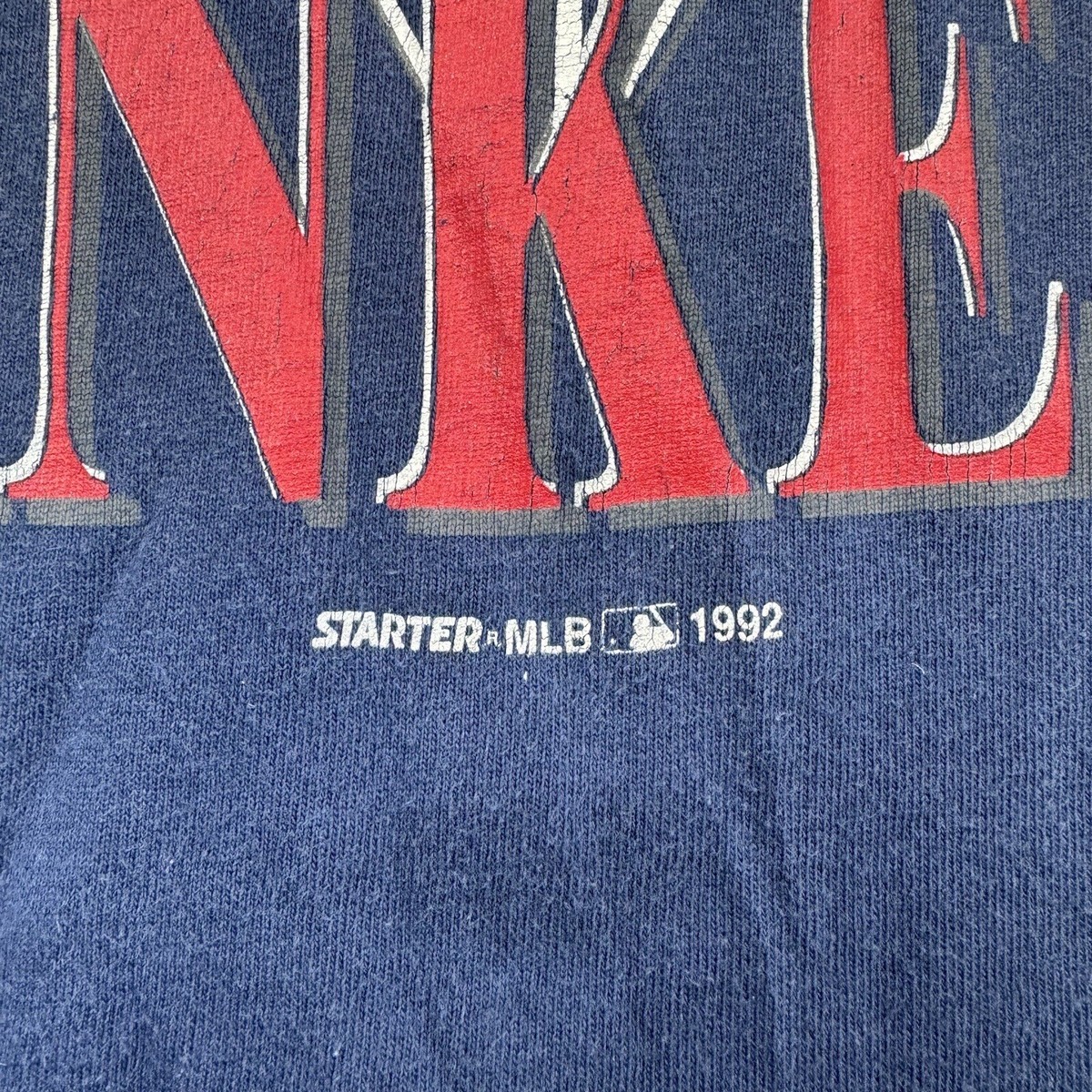 Vintage New York Yankees Shirt Adult XL Blue Starter MLB Sports
