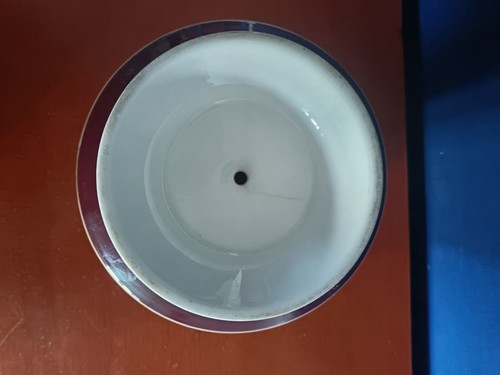 ANCIEN CACHE POT EN PORCELAINE PARIS OU DE LIMOGES A DECOR MARITIME H.19.5CM - Imagen 7 de 7
