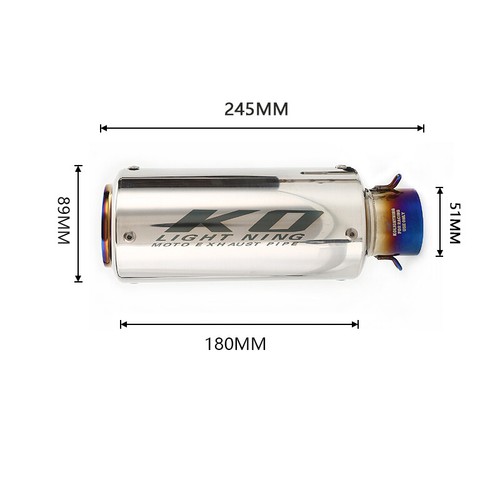 For Suzuki DRZ400S DRZ400SM 2000-2024 Exhaust Pipe 51mm Muffler Silencers Tips - Picture 2 of 13