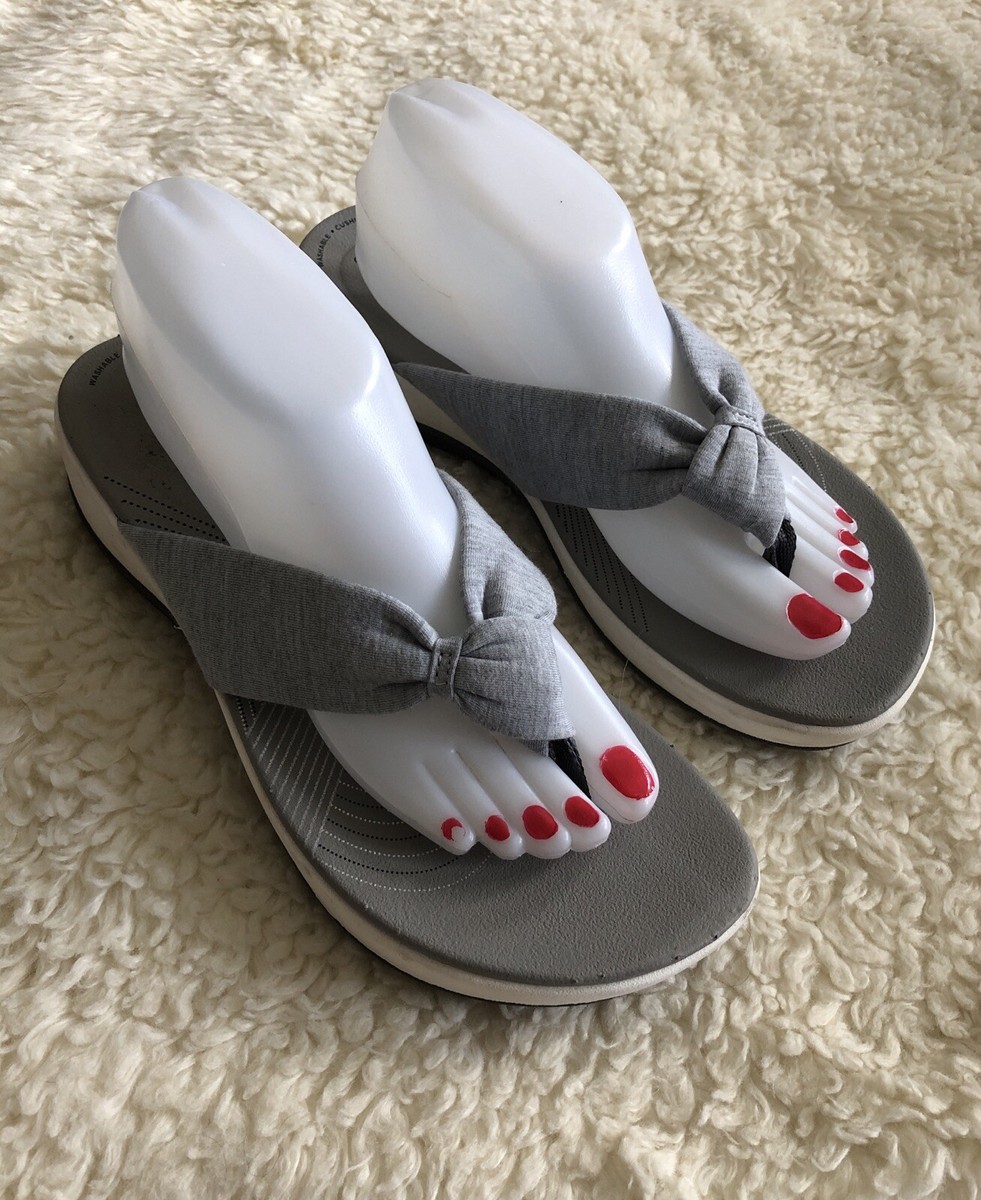 Clarks Cloud Steppers Arla Flip Flops Sandals Thongs Wedge Womens US Size  10 M