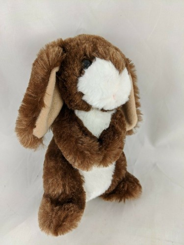 Peluche Douglas coniglio in piedi marrone bianco 7 pollici peluche giocattolo - Foto 2 di 5