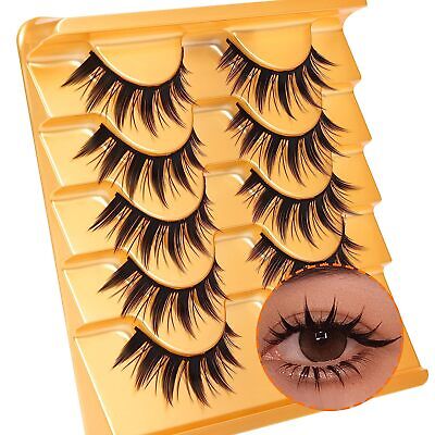 Manga Lashes Anime False Eyelashes Spiky Natural Look Wispy Mink Doll Fake  Eye