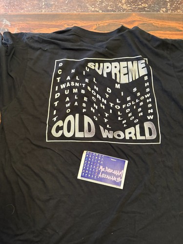 Supreme SS16 Cold World Black Tee XL Bape Palace Streetwear