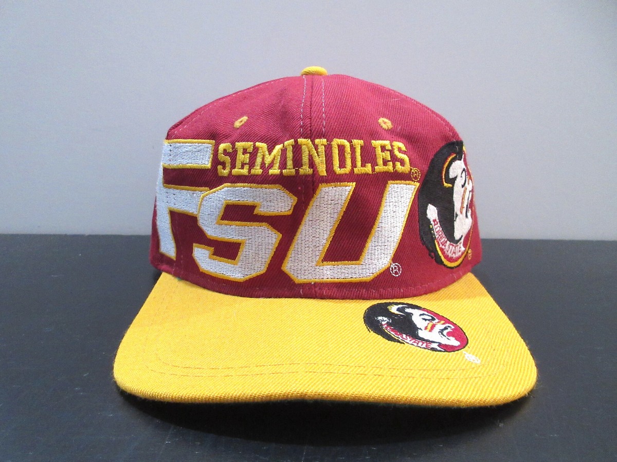 VINTAGE Florida State Seminoles Hat Cap Snap Back Red Yellow