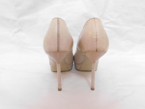 Authentique escarpins plateforme bout ouvert YVES SAINT LAURENT peau de serpent taille EU 38 remise