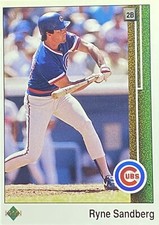 1989 Upper Deck #120 Ryne Sandberg Chicago Cubs Baseball Card