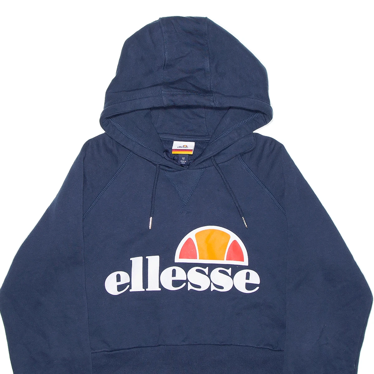 ELLESSE Womens Sports Cropped Blue Pullover Hoodie M | eBay