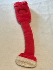 Vintage Knit Pom Pom Old Style Fairway Wood Headcover Red 16" See Thru NEW