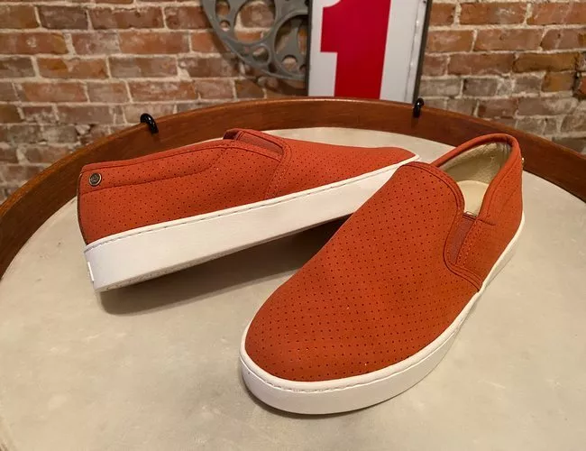 Spenco Orthotic Burnt Brick Perforated Slip On Shoes Celine New Sneaker