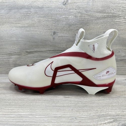 Nike Alpha Menace Elite 3 White Red Men's Size 14 Football Cleats DM1792-100 - Picture 2 of 8