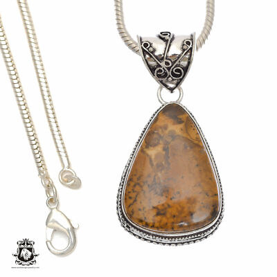 Nice Pattern! Brecciated Mookaite Mook Jasper Pendant 4mm Snake
