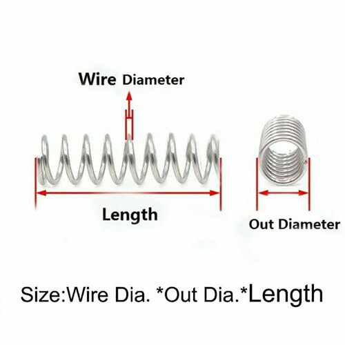 1mm Wire Dia./OD 16mm/Length 15-305mm Stainless Steel Spring Compression Spring - Picture 4 of 4