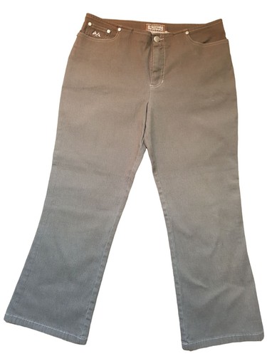 Vintage Thomas Burberry Women's stretchy Khaki capri Denim jeans 42 UK size 10