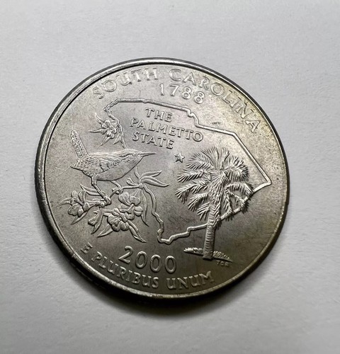 2000 P South Carolina Quarter Coin Error 3+ Dye Cracks US Estate - Picture 2 of 3