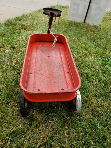 Vintage Original Toy SUPER RADIO FLYER Red Wagon 50th ANNIVERSARY RARE LOGO - Picture 4 of 12