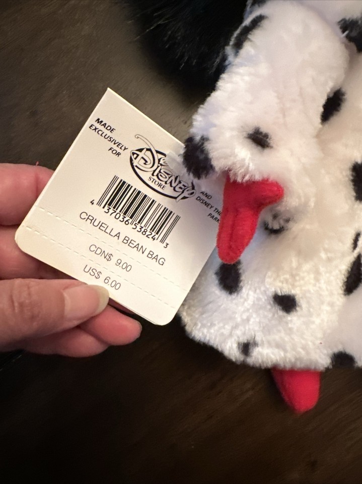 Disney Mini Bean Bag Cruella The 101 Dalmatians Plush Toy NWT eBay