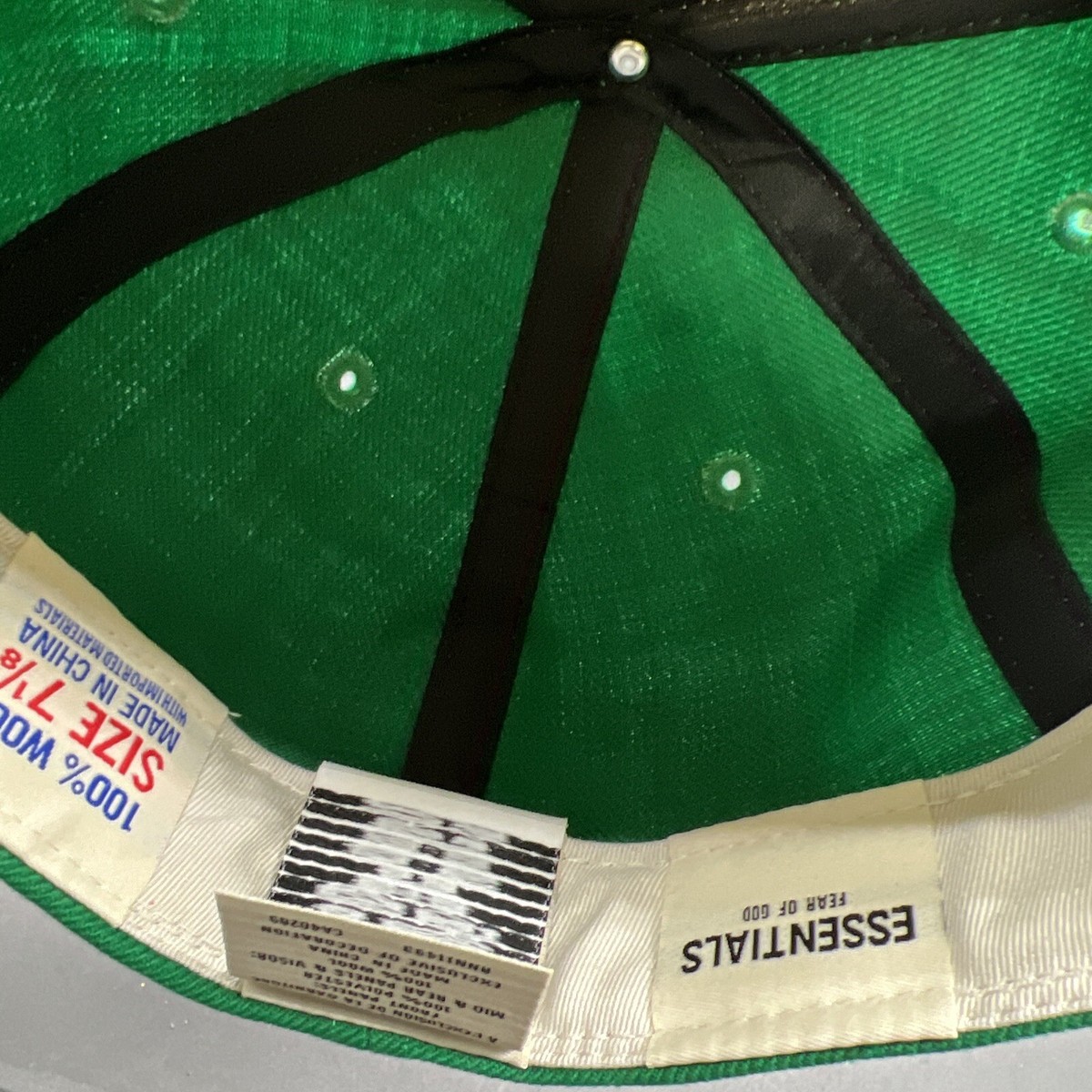 New Era Fear Of God Essentials White Green Cap Hat FOG Fitted Size