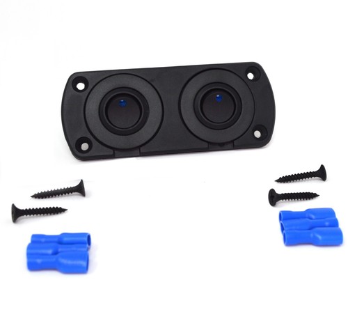 Car Marine Boat 2 Gang Waterproof Circuit Rocker Switch Panel Breaker - Picture 4 of 9