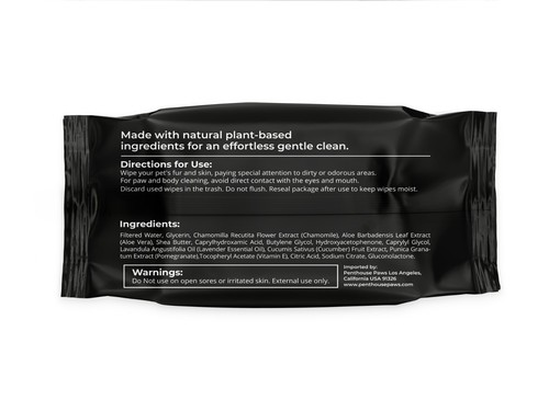 Penthouse Paws® Pet Wipes, Paws & Body Cleansing Wipes for Dog & Cats 110ct Pack - Picture 6 of 8