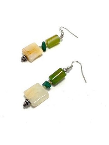 Schmuckset - Citrin, italienischer Onyx, Malachit, Glas, Kristall & Zinn - Bild 9 von 10