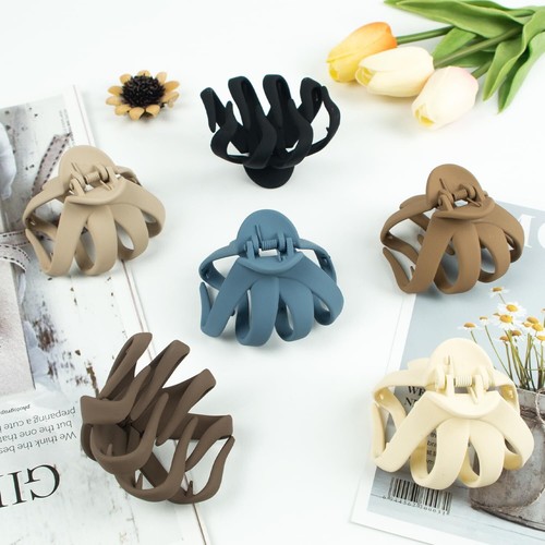 6Pcs Hair Claw Clips for Women 2.8" Medium Non-Slip Octopus for Women Thick Hair - Picture 3 of 8