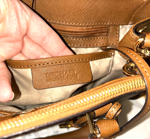 Michael Kors Sutton braun Saffiano Leder Crossbody Handtasche klassisch 12x9x5" MK - Bild 9 von 9