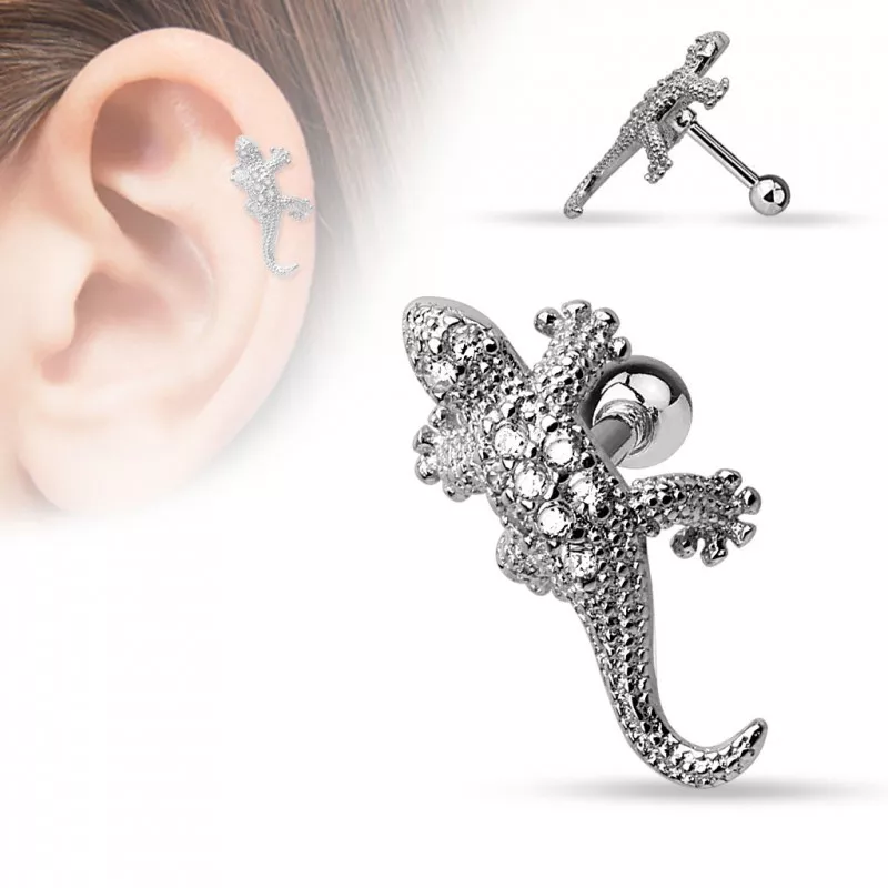 Piercing Cartilage Helix Lizard