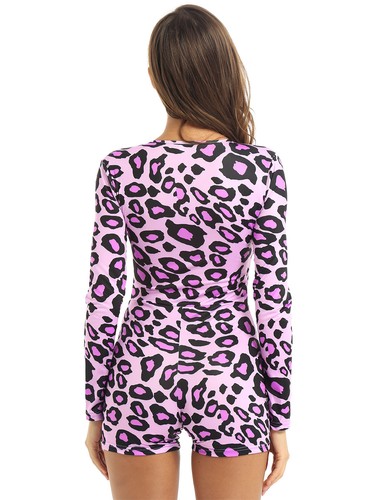 Pigiama donna USA completo sexy scollo a V profondo pagliaccetto bodycon manica lunga pigiama pigiama - Foto 30 di 45