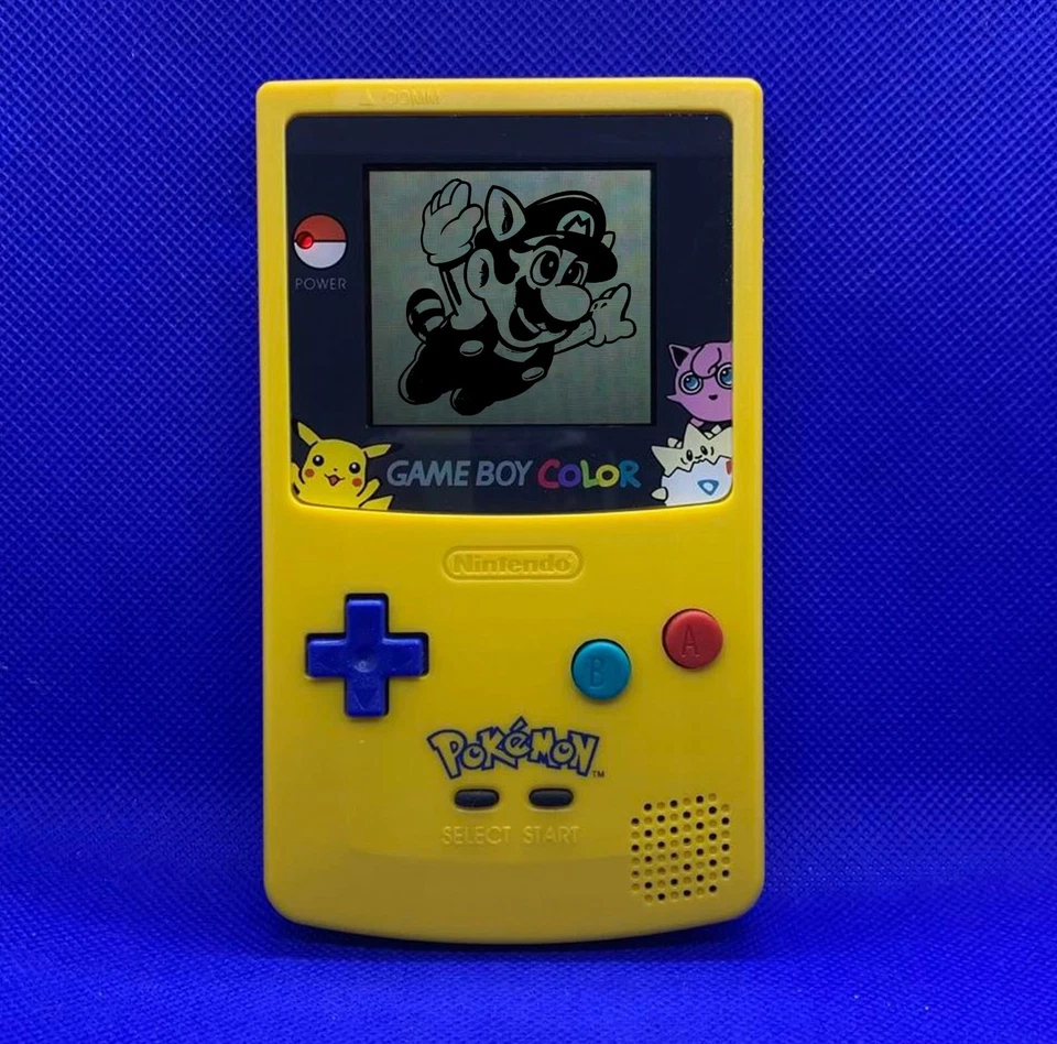 GameBoy Color Pokemon Edición Pikachu Sistema Nintendo LENTE DE CRISTAL Game Boy GBC Foto 4 de 4