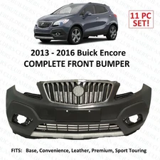 2013 2014 2015 2016 Buick Encore Front Bumper Set Upper Lower With All Grills !