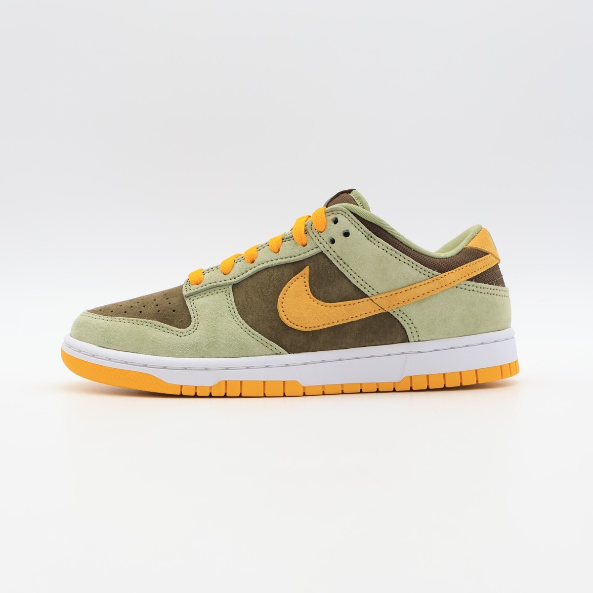 DH5360-300 Nike Dunk Low Dusty Olive Green Pro Gold Khaki Yellow