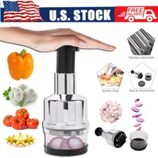 Vegetable Fruit Salad Onion Garlic Food Hand Chopper Cutter Slicer Peeler Dicer
