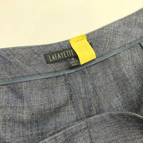 Lafayette 148 Wool Blend Cropped Pants Zip Closure Gray Flat Front Women 12 - Picture 7 of 10