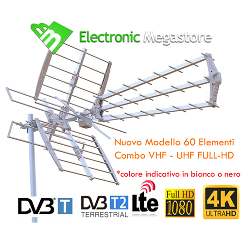 ANTENNA TV DIGITALE TERRESTRE UHF ESTERNA ALTO GUADAGNO CON FILTRO 5G UHF + VHF - Foto 3 di 4