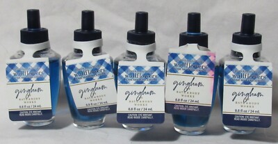 Bath & Body Works Wallflower Home Fragrance Refill Bulb Lot Set of 5 GINGHAM