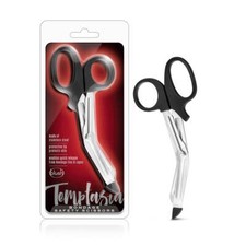 Blush Temptasia 6.5" Curved Steel Safety Scissors Stainless Steel Black