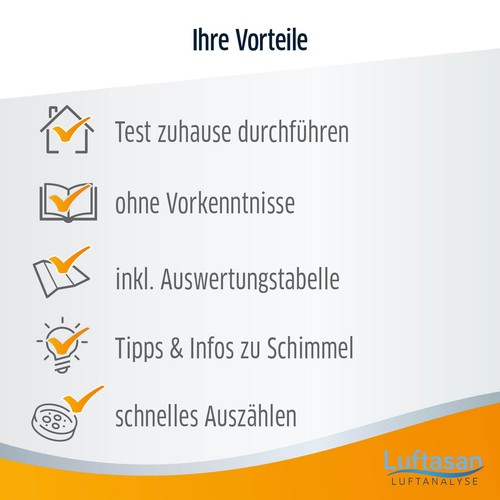 Schimmeltest für zu Hause - Schimmelpilz Schnelltest für 10 Räume Luftasan - Bild 3 von 7