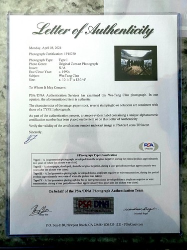 1990's Wu-Tang Clan "Wu-Tang Forever" PSA Type 1 Original Photo - Picture 4 of 5