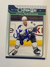 Vancouver Canucks MIKAEL SAMUELSSON Signed Card