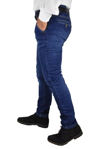 Jeans Uomo Elasticizzato Slim Fit Chino Pantaloni Eleganti Tasca America 46 48 a - Foto 14 di 21