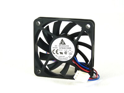 Delta EFB0612MA 29dBA Quiet Slim Case Fan 60x60x10mm 3600RPM 15.5CFM 3-pin 12VDC